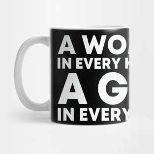 A WOMAN IN EVERY KITCHEN A GUN IN EVERY HAND Mug